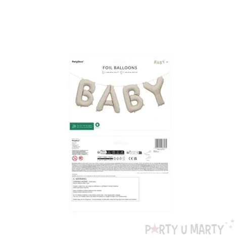 xx balon foliowy baby 140x43 cm bez