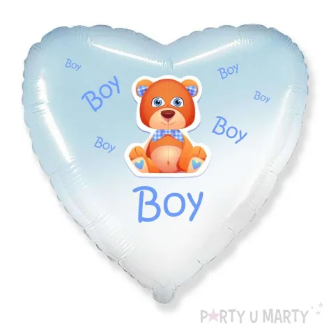 xx balon foliowy baby boy serce mis