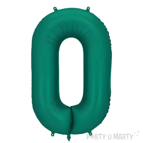 xx balon foliowy cyfra 0 86cm butelkowa zielen