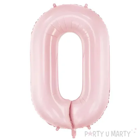 xx balon foliowy cyfra 0 86cm jasny rozowy