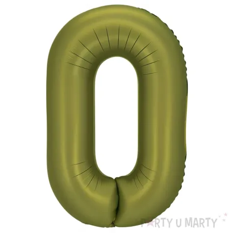 xx balon foliowy cyfra 0 86cm oliwkowy