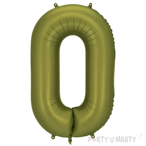 xx balon foliowy cyfra 0 86cm oliwkowy
