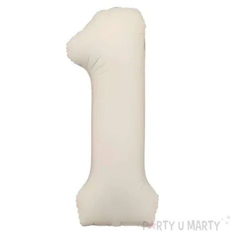 xx balon foliowy cyfra 1 86cm jasny bez