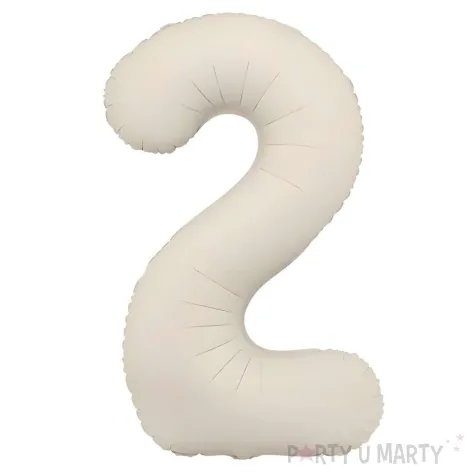 xx balon foliowy cyfra 2 86cm jasny bez