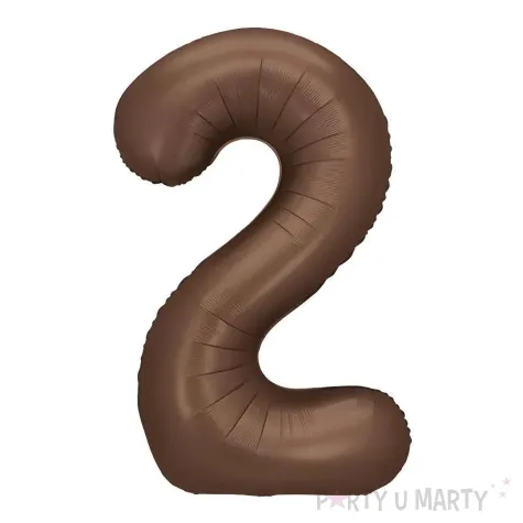 xx balon foliowy cyfra 2 86cm mocca