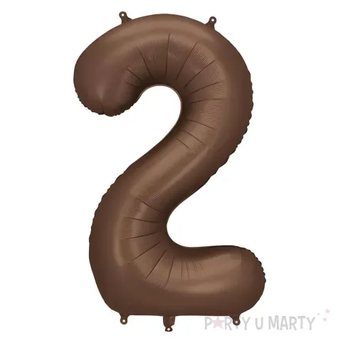 xx balon foliowy cyfra 2 86cm mocca