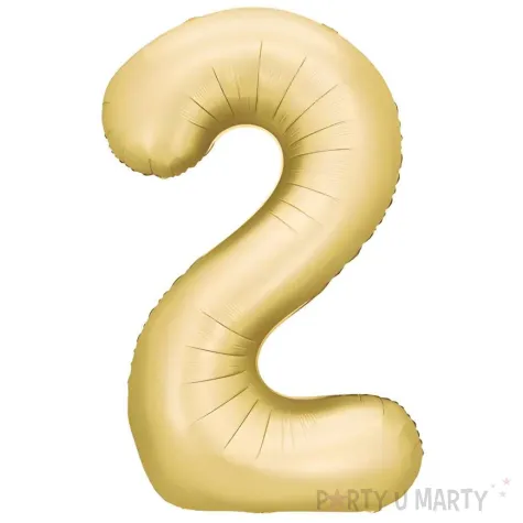 xx balon foliowy cyfra 2 86cm zloty