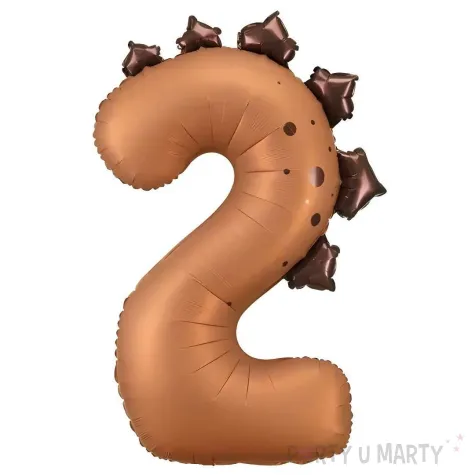 xx balon foliowy cyfra 2 dinozaur 92cm mix