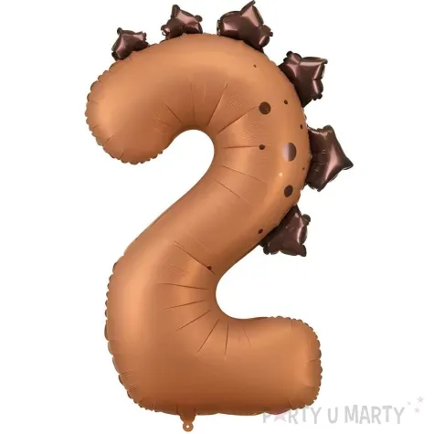 xx balon foliowy cyfra 2 dinozaur 92cm mix