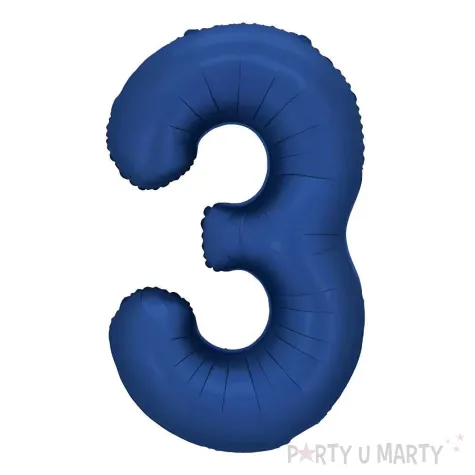 xx balon foliowy cyfra 3 86cm granat