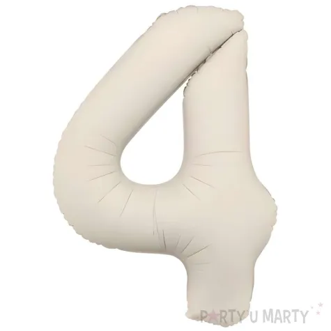 xx balon foliowy cyfra 4 86cm jasny bez