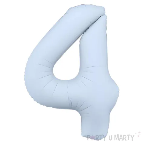 xx balon foliowy cyfra 4 86cm mglisty niebieski