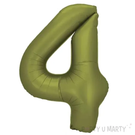 xx balon foliowy cyfra 4 86cm oliwkowy