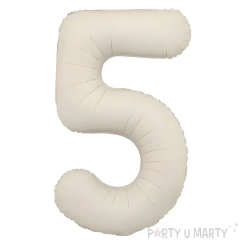 xx balon foliowy cyfra 5 86cm jasny bez