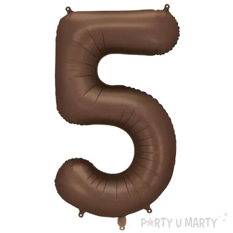 xx balon foliowy cyfra 5 86cm mocca