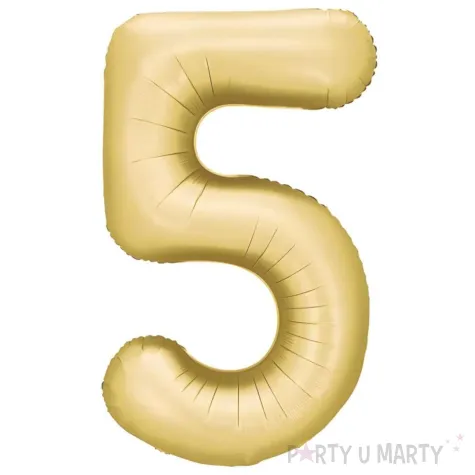 xx balon foliowy cyfra 5 86cm zloty