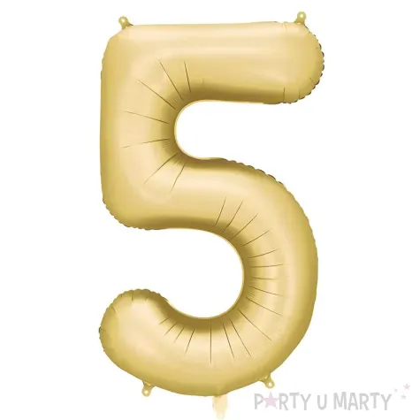 xx balon foliowy cyfra 5 86cm zloty