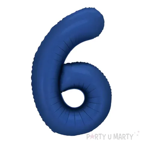 xx balon foliowy cyfra 6 86cm granat