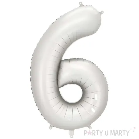 xx balon foliowy cyfra 6 86cm srebrny