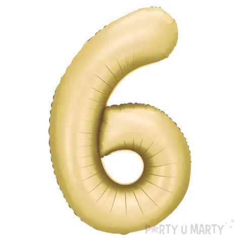 xx balon foliowy cyfra 6 86cm zloty