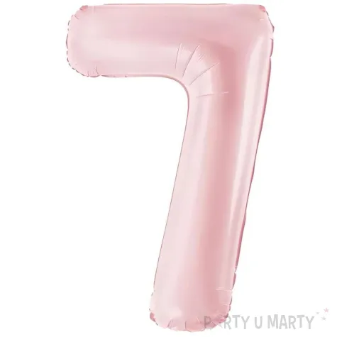 xx balon foliowy cyfra 7 86cm jasny rozowy