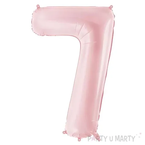 xx balon foliowy cyfra 7 86cm jasny rozowy