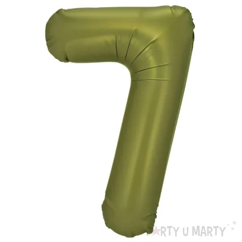 xx balon foliowy cyfra 7 86cm oliwkowy