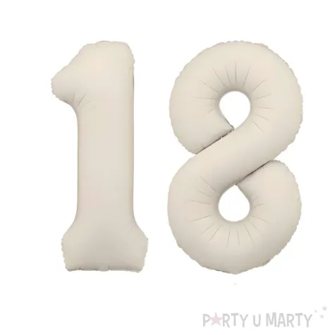 xx balon foliowy cyfra 8 86cm jasny bez