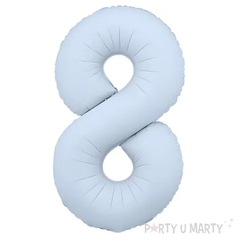 xx balon foliowy cyfra 8 86cm mglisty niebieski