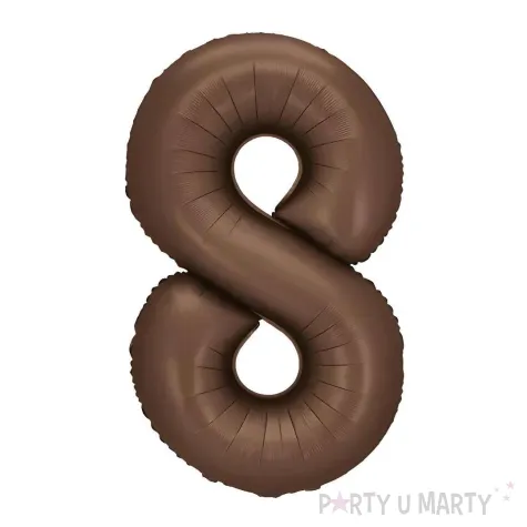 xx balon foliowy cyfra 8 86cm mocca
