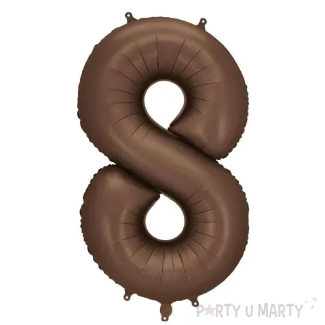 xx balon foliowy cyfra 8 86cm mocca