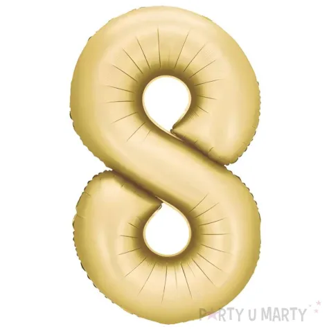 xx balon foliowy cyfra 8 86cm zloty