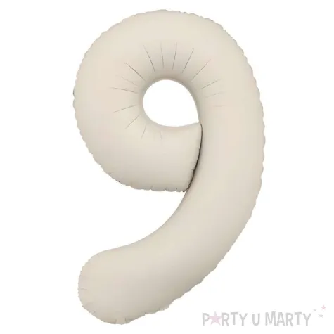 xx balon foliowy cyfra 9 86cm jasny bez