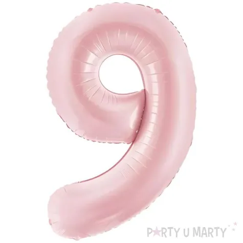xx balon foliowy cyfra 9 86cm jasny rozowy
