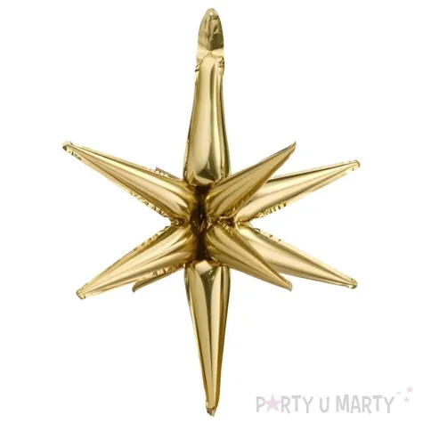 xx balon foliowy gwiazda 3d 105cm zloto