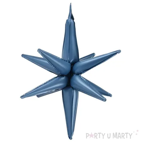 xx balon foliowy gwiazda 3d 70cm granat