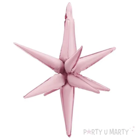 xx balon foliowy gwiazda 3d 70cm jasny rozowy