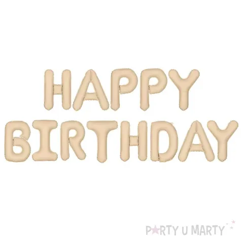 xx balon foliowy happy birthday 340x35cm bez