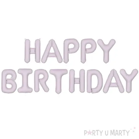 xx balon foliowy happy birthday 340x35cm fiolet