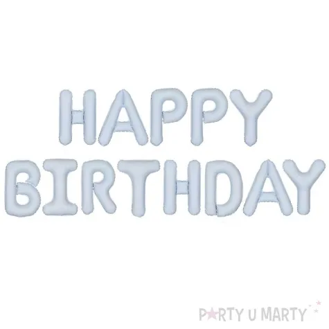 xx balon foliowy happy birthday 340x35cm niebieski