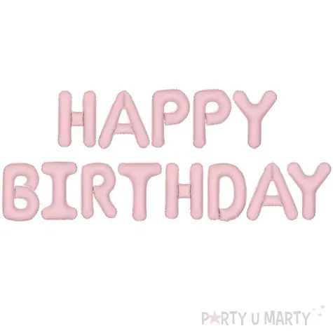 xx balon foliowy happy birthday 340x35cm roz