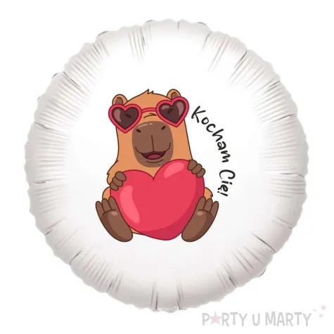 xx balon foliowy kapibara kocham cie