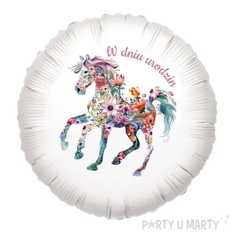 xx balon foliowy kon w dniu urodzin