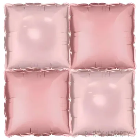 xx balon foliowy kurtyna dwustronna kwadrat brudny roz 35 x 35 cm 1 op 4 szt