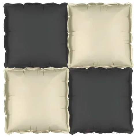 xx balon foliowy kurtyna dwustronna kwadrat czarno bezowy 35 x 35 cm 1 op 4 szt