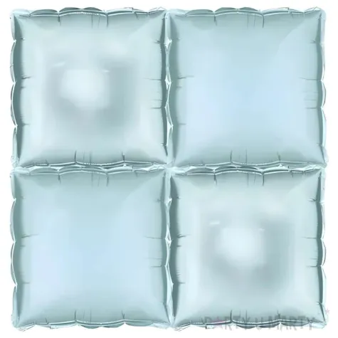 xx balon foliowy kurtyna dwustronna kwadrat mglisty niebieski 35 x 35 cm 1 op 4 szt
