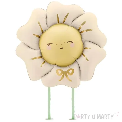 xx balon foliowy kwiatek 104x104 cm jasny bez
