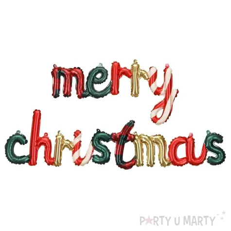 xx balon foliowy merry christmas 143 x 25 cm mix