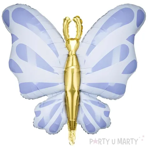 xx balon foliowy motyl 69x69 cm blekit