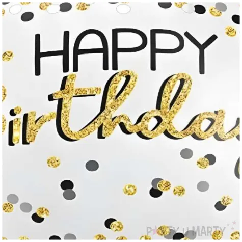 xx balon foliowy orbz kula czarno srebrno zlota pakowany